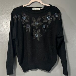 Diversity petite vintage black sweater